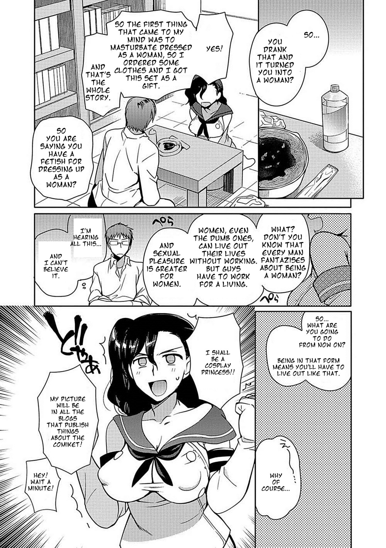 Hentai Manga Comic-A Job For a TS Cosplayer-Read-2